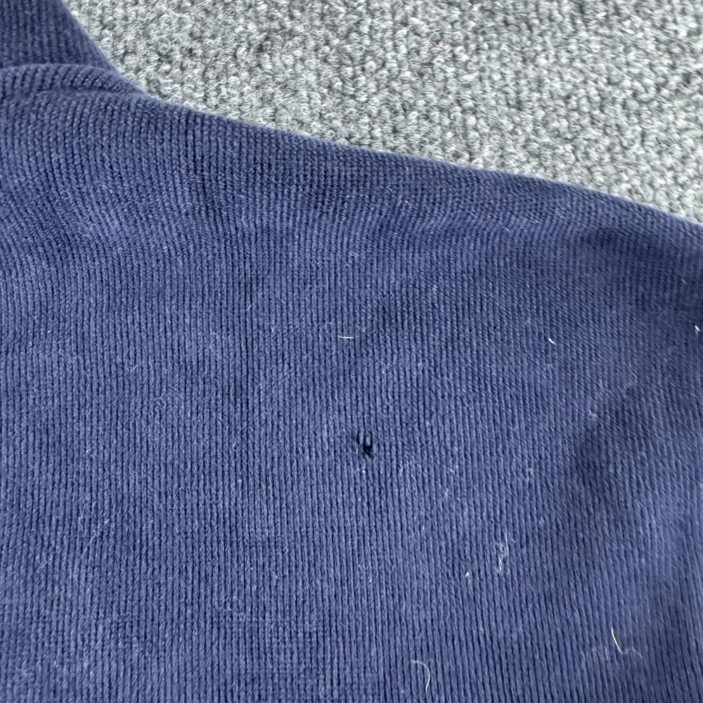 Polo Ralph Lauren Sweater Mens M Blue 1/4 Zip Mock Neck Cotton Knit Pullover